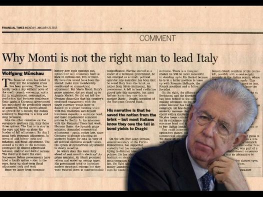FT contro l'austerity promossa da Monti